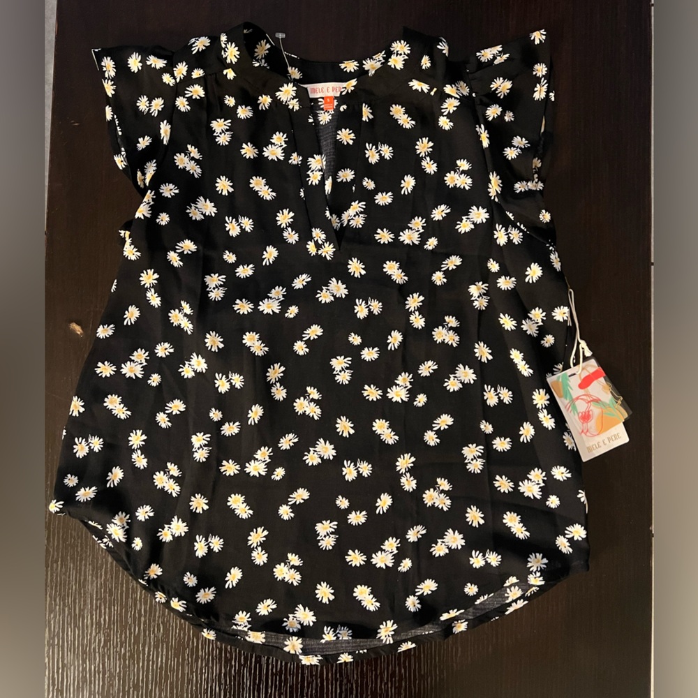 Black Floral Top
